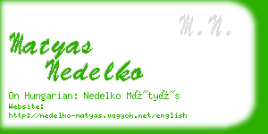 matyas nedelko business card